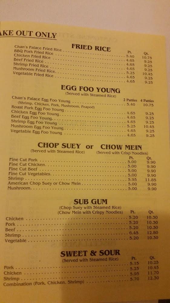 Chan's Palace Menu image 3