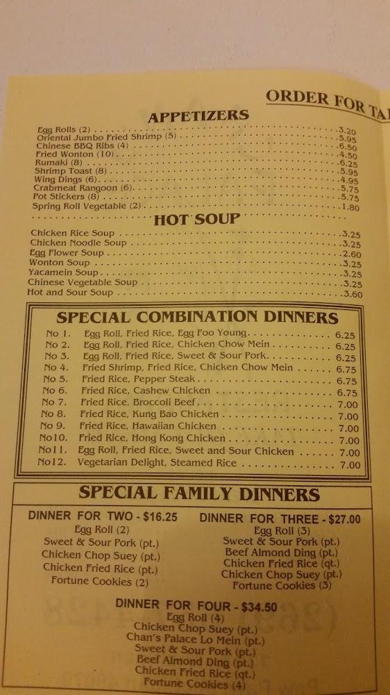 Chan's Palace Menu image 4